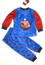 Marvel Spiderman coral fleece pyjama blauw/rood maat 98