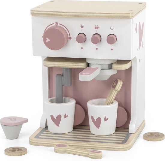 Label Label - Houten Espresso Machine - Houten Speelgoed - Roze