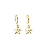 starfish earrings - goud