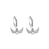 heart angle earrings - zilver