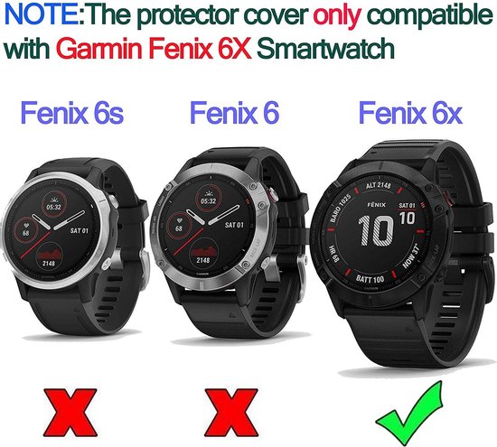 Heavy Duty 360 Graden Bescherming Set Geschikt Voor Garmin Fenix 6X (Pro  Solar | bol.com