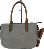 Nuba Design - Schoudertas / Handtas - Dames Tas - Veel Vakjes - Grijs