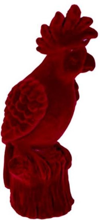 Velvet Papegaai – Bordeaux rood - Kerst Decoratie