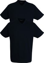 Gotzburg heren T-shirts regular fit V-hals (2-pack) - zwart - Maat: L