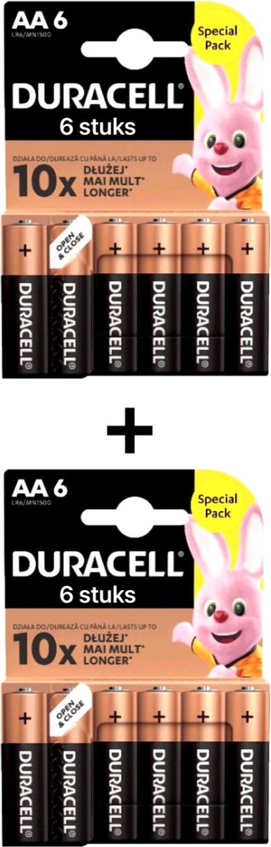 Duracell AA 12-Pack Alkaline Batterijen (12 stuks)