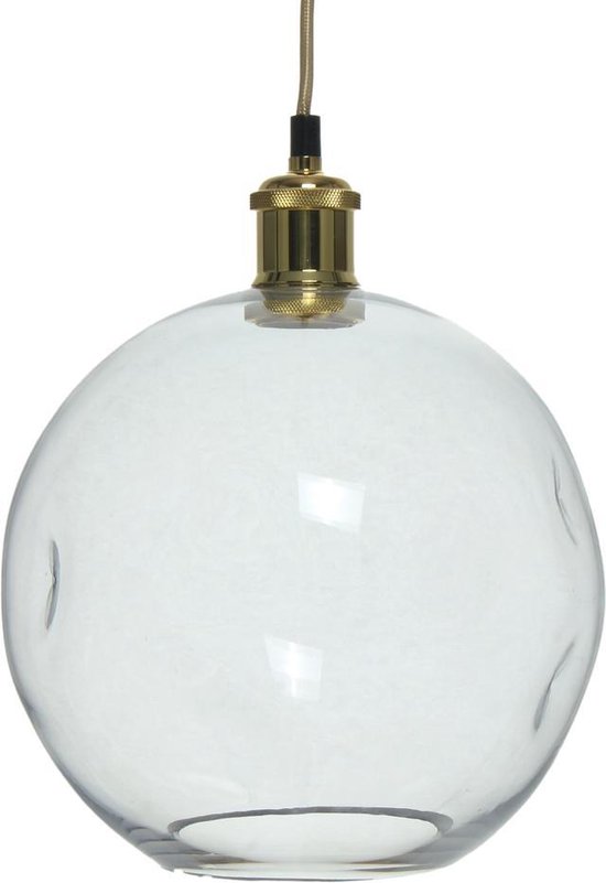 MLK - Hanglamp - 1 lichts - E27 - Transparant - ca. 26cm (L/T) x 26cm (B) x 32cm (H) ca. 1933 g - Kabel lengte  ca. 100cm