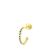 Zilveren oorbel gold geboortesteen Mix&Match - September