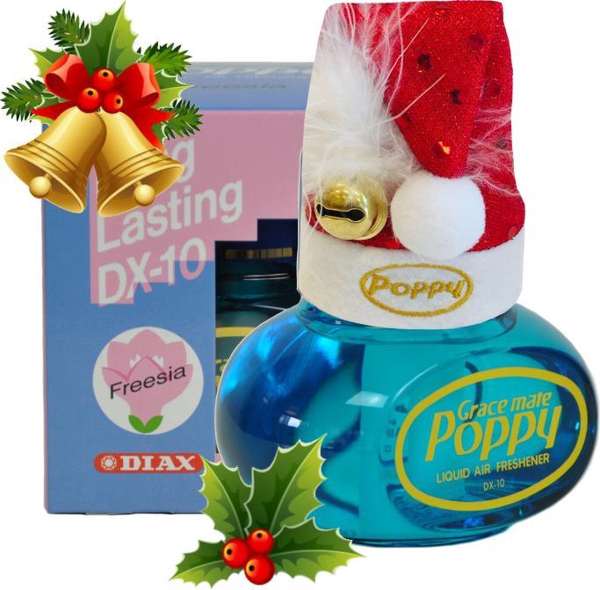 Poppy Grace Mate Luchtverfrisser Freesia 150 ML. incl. Kerstmutsje