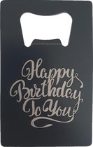 Card fles opener metaal flesopener Happy Birthday - Bier mancave verjaardag cadeau vaderdag kerst sinterklaas