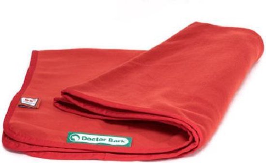 Doctor Bark zachte fleece deken tomaat rood M