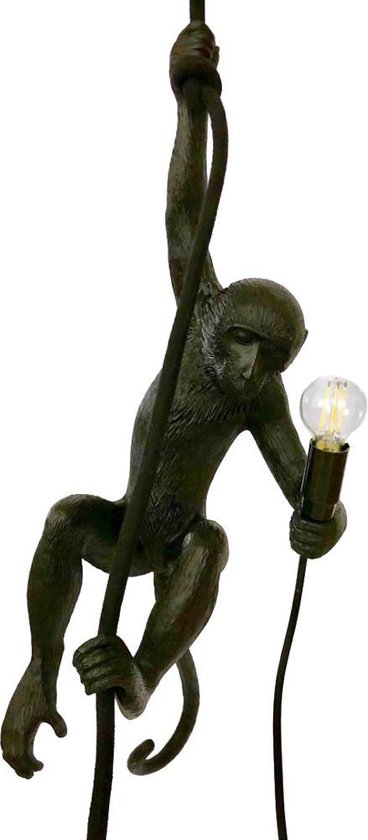 tijger De schuld geven censuur a sunny day aap lamp hanglamp / monkey lamp / aaplamp / zwart - aan touw -  69 cm | bol.com