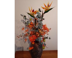 Zijden bloemen, Kunstbloemen, Nepbloemen, Zijdenboeket, , Zijden boeket - Luxe Zijden Bloemen - Kunstbloemen - Nepbloemen herfstboeket