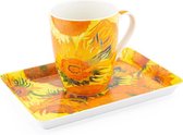 Coffret cadeau : mug et plateau Tournesols Van Gogh