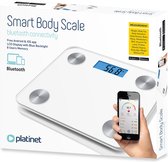 Platinet PBSBTW slimme Bluetooth personen weegschaal max. 180 Kg, incl. App wit