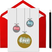 Peace Joy Love - kraskaart feestdagen