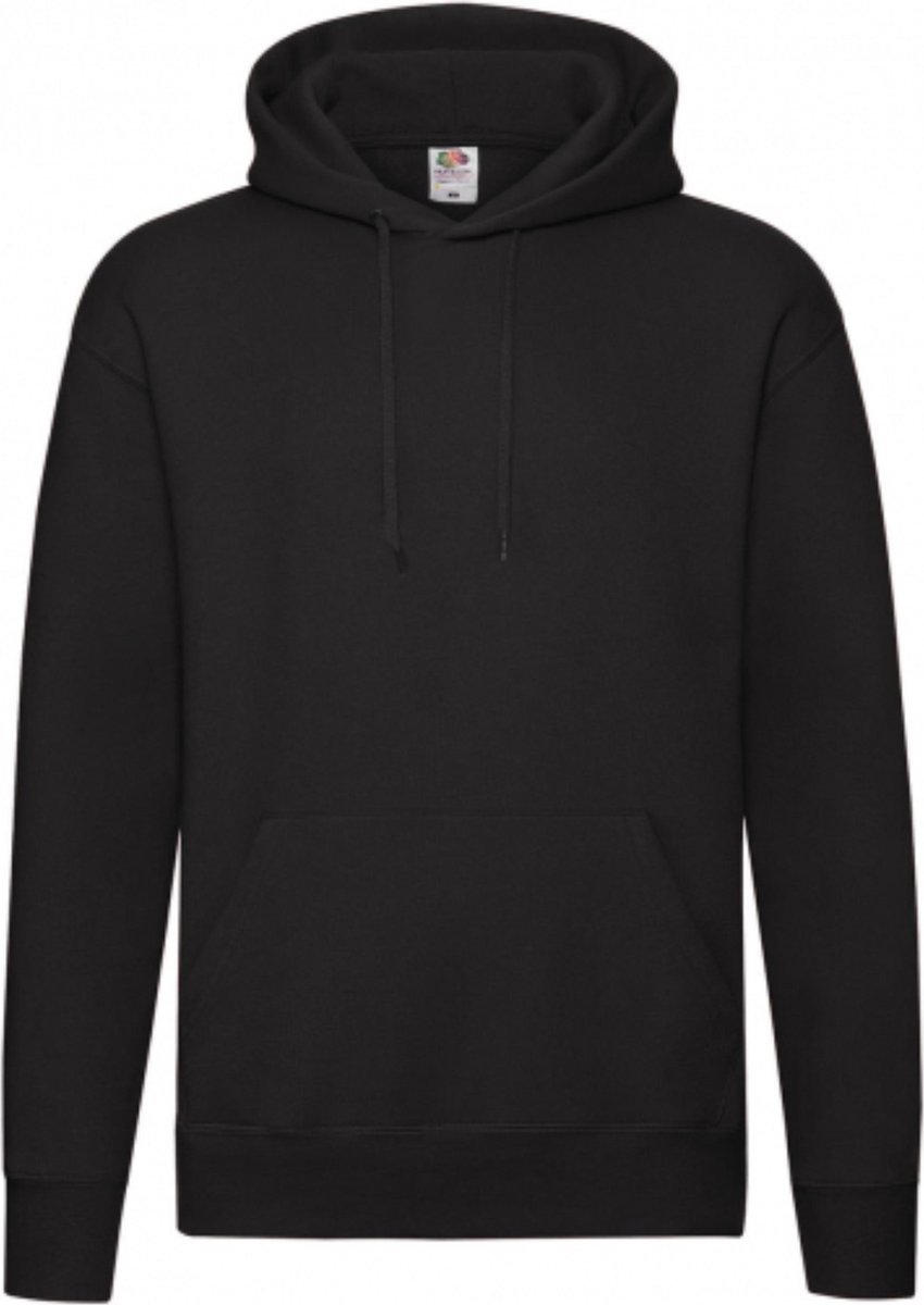 Premium Hooded Sweat – Fruit of the Loom Zwart