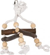 Duvo+ Houten triangel met katoentouw 16x16x16cm
