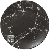 Borden Zwart marmer Look - d 27cm -  6 Stuks