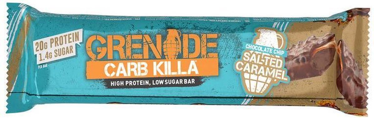 Goedkoopste Grenade - High proteine reep chocolate chip salted caramel - 60 Gram