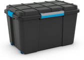 KIS Scuba opbergbox XL- 110L - zwart/blauwe clips