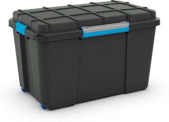temperen Verhoogd aankomst KIS Scuba opbergbox XL- 110L - zwart/blauwe clips | bol.com