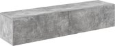 Zwevend kastje Evaton 140x33x30 cm betonlook