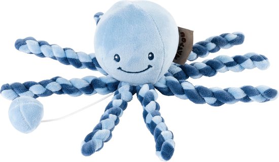Nattou Octopus Lapidou - Peluche avec Musique - 23 cm - Blauw | bol.com