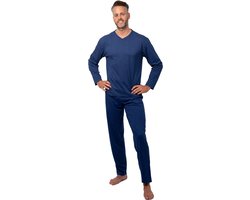 Amantes Pyjama Heren Royal blauw Allover print - V Hals - Maat M