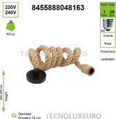 Vintage touwlamp 2M lang, E27 fitting