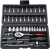 Gereedschap set - 46delig - Ratel - Hex - Platkop - Kruiskop - Schroevendraaier - Able & Borret