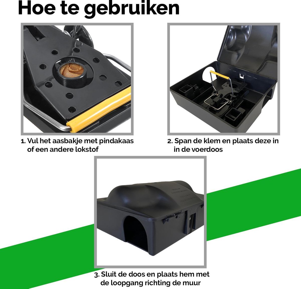 Professionele Rattenvoerdoos met rattenval; Rattenbox met rattenval