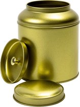 Boîte à thé en or avec couvercle d'arôme 100 grammes | 2 pièces