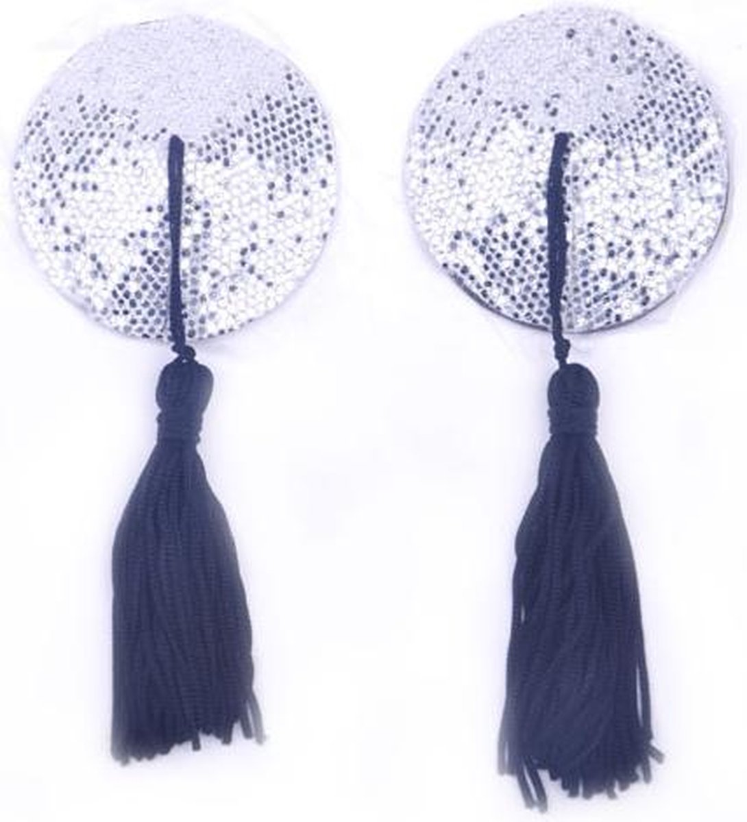 Goedkoopste Tepelhoesjes Met Glitters Zilver - Spannende accessoire - Leuk cadeautje voor je partner - Voor vrouwen - Erotische accessoire - Glitters - Sex speeltjes - Sex toys - Erotiek - Voor mannen - Seksspeeltjes Voor Koppels