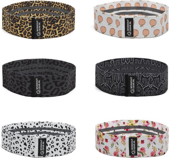 Workout Gear - Resistance Band - Panterprint - Wit - Zwart - 11/16kg