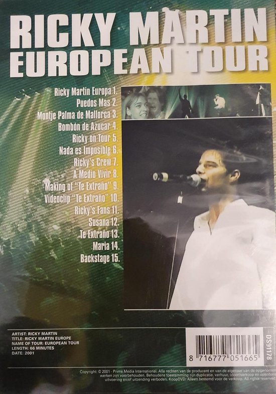 Ricky Martin European Tour, Ricky Martin Muziek