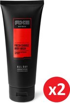 AXE Body Wash Adrenaline Tube - Frisse & Mannelijke Geur - Iced Mint & Ginger - 200ml x 2