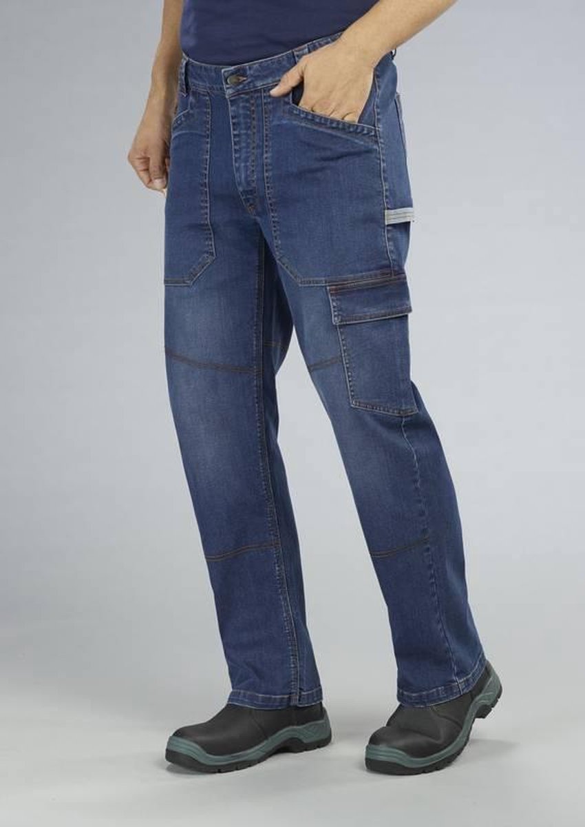 Power denim jeans, kleur blauwsteen, maat 54
