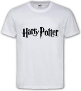 Wit T shirt met Zwarte Tekst "Harry Potter " ronde hals / Size M