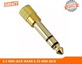 GR4IT Vergulde 6.35mm naar 3.5mm Stereo Plug Jack / AUX Adapter