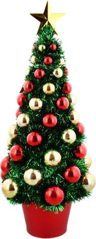 Ijver operator Martelaar Kerstboom met ballen - 39,5 cm hoog - kerstdecoratie - kerstversiering -  seizoensdecoratie | bol.com