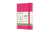 Moleskine 12 Maanden Agenda - 2021 - Wekelijks - Pocket (9x14 cm) - Bougainvillea Pink - Harde Kaft
