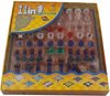Afbeelding van het spelletje 3 x spellendoos 11 in 1 bordspelen met schaken, dammen, backgammon, slangen & ladder, boter-kaas-en-eieren etc. - uitdeelcadeau, kinderfeestje, traktatie