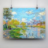 Poster lente bij de Seine - Claude Monet - 70x50cm