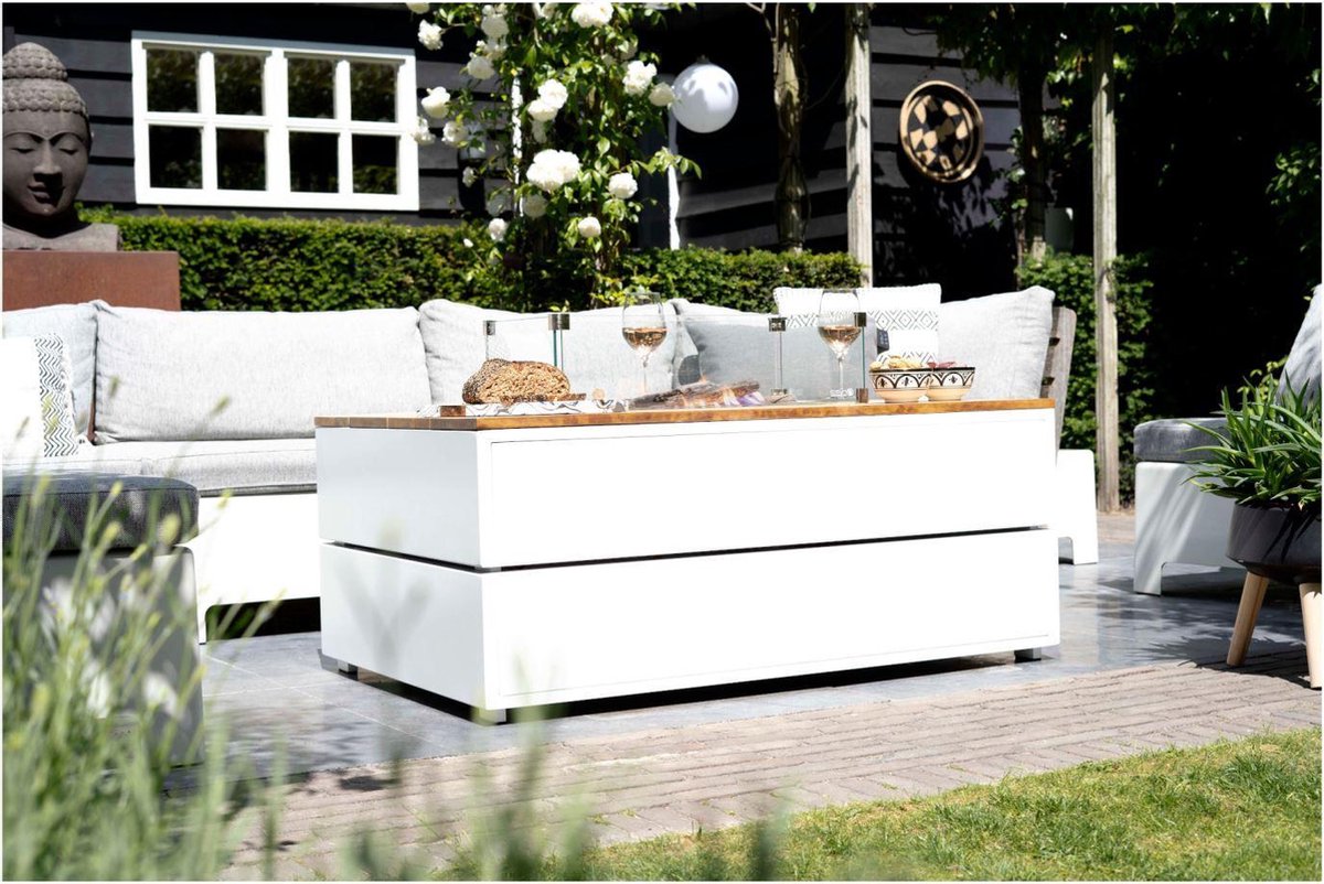 Cosi Cosipure 120 - Fire table - Black with teak