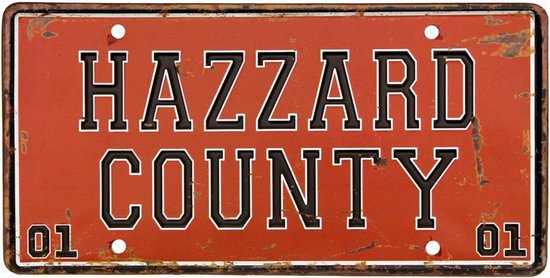 Signs-USA - Plaque d'immatriculation souvenir plaque d'immatriculation Amérique - patiné - 30,5 x 15,3 cm - Hazard County