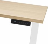 Elektrisch zit/sta bureau Basic Plus breed 140CM diep 80CM bladkleur Lichtgrijs framekleur Zwart (RAL9011)