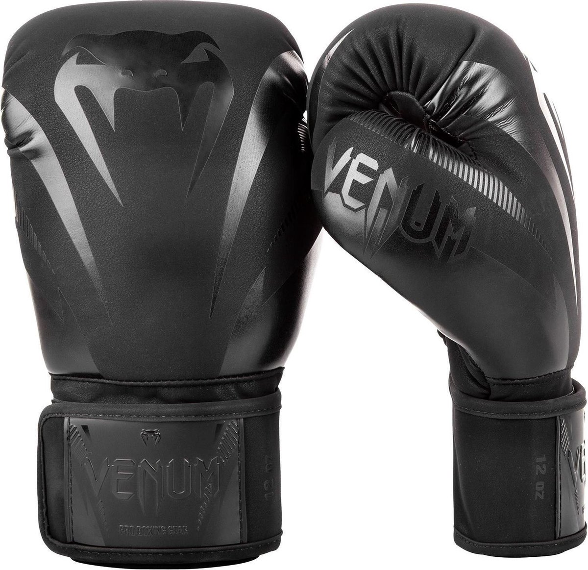 Venum Impact Bokshandschoenen - Boksen, Kickboksen & Muay Thai – Zwart Zwart - 10 OZ