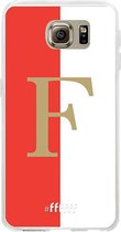 6F hoesje - geschikt voor Samsung Galaxy S6 -  Transparant TPU Case - Feyenoord - F #ffffff