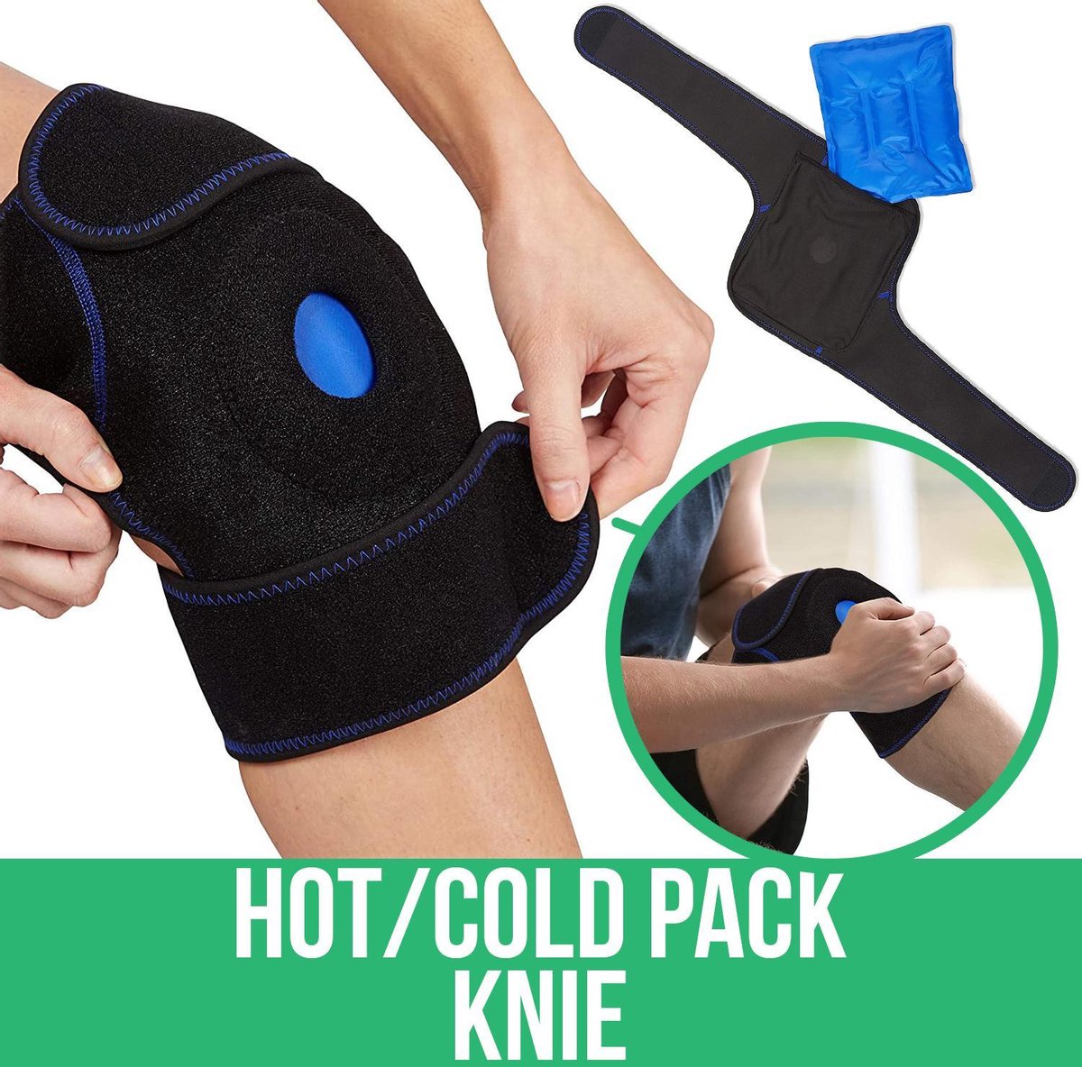 Overname Bewijzen Illustreren Hot Cold pack met knie brace - icepack - koelkussen - koud warm kompres -  voor... | bol.com