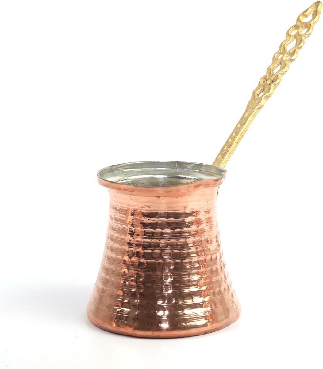 Turkse koperen koffiekan cezve 300 ml